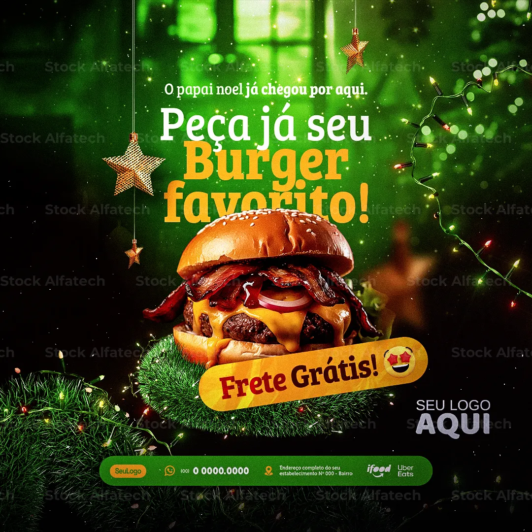 Mensagem de Natal para empresas em Psd flyer 100% editável