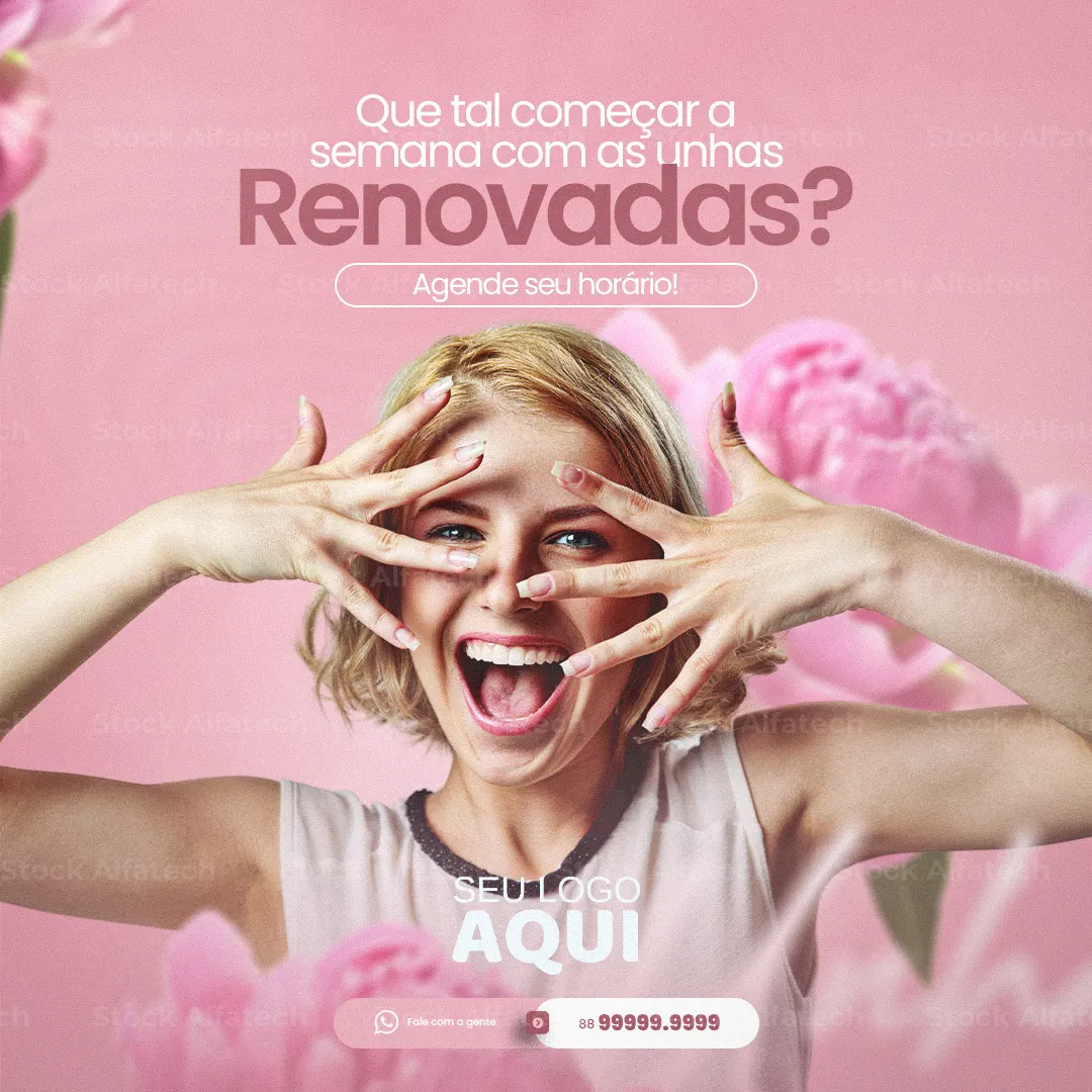Manicure e pedicure com atendimento especial — Psd flyer 100% editável