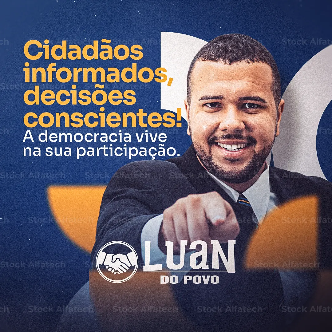 Psd flyer 100% editável com chamada para apresentação de candidato