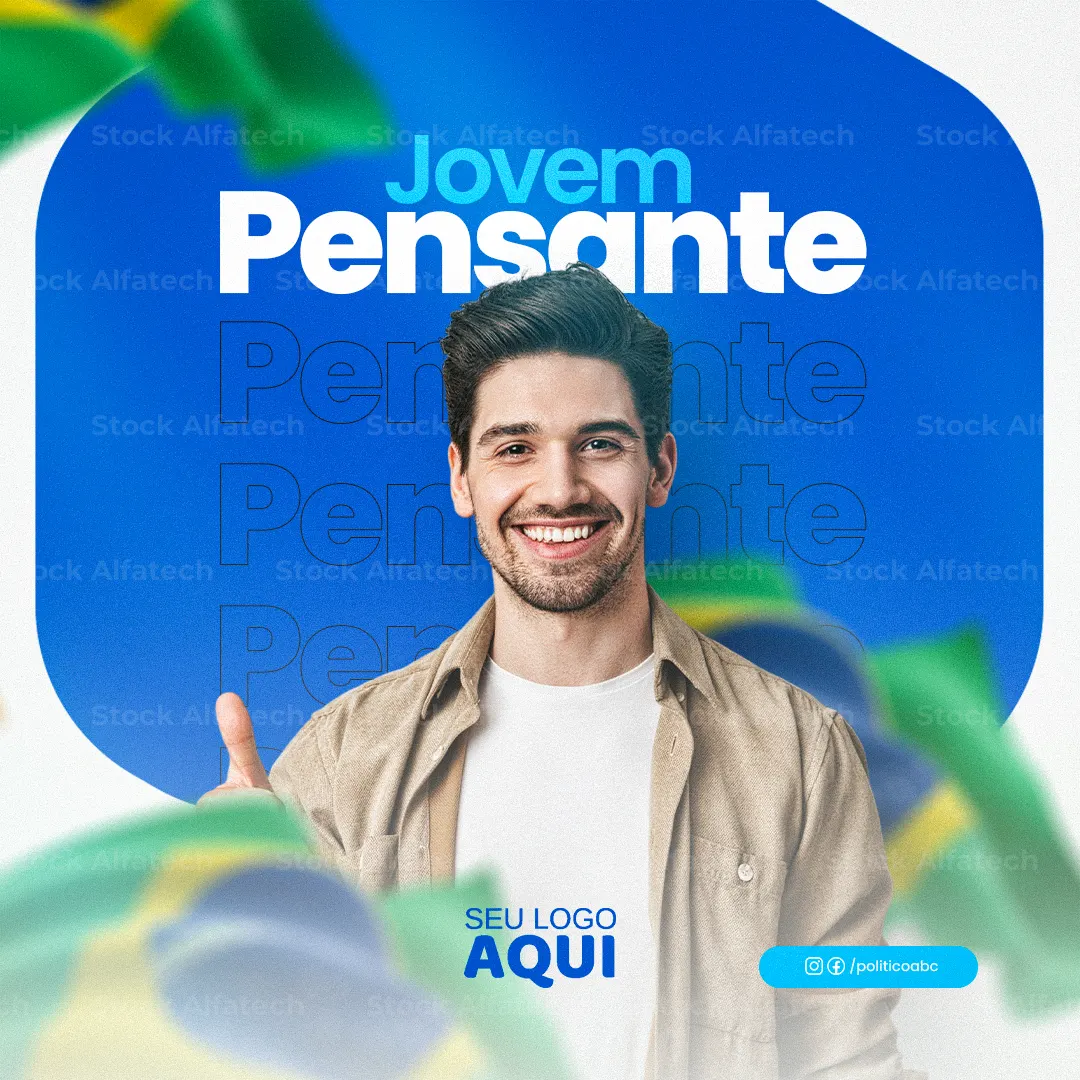 Psd flyer 100% editável para política com foco no futuro