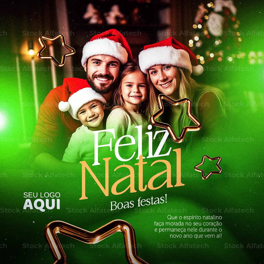 Psd flyer 100% editável com árvore de Natal e brilho