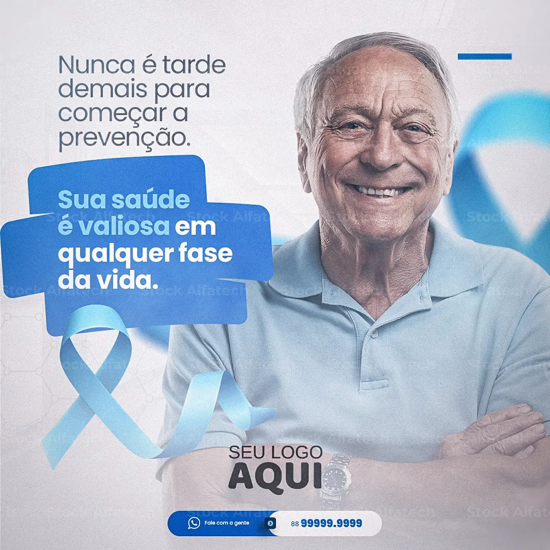 Psd flyer 100% editável para campanha de prevenção no Novembro Azul
