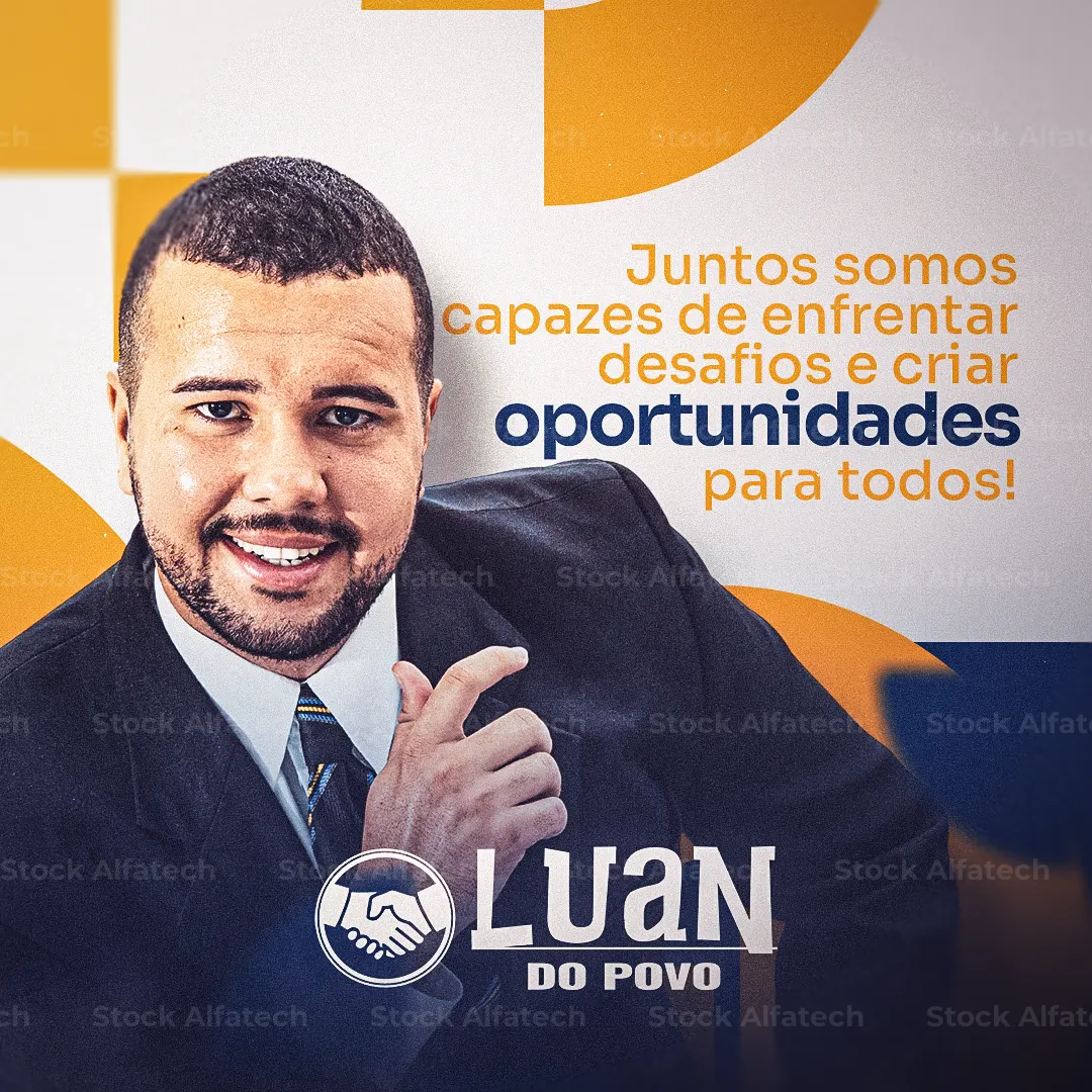 Candidato com foco no futuro da cidade em Psd flyer 100% editável