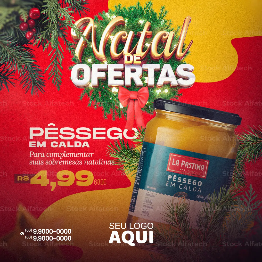 Ofertas para montar sua ceia de Natal — Psd flyer 100% editável