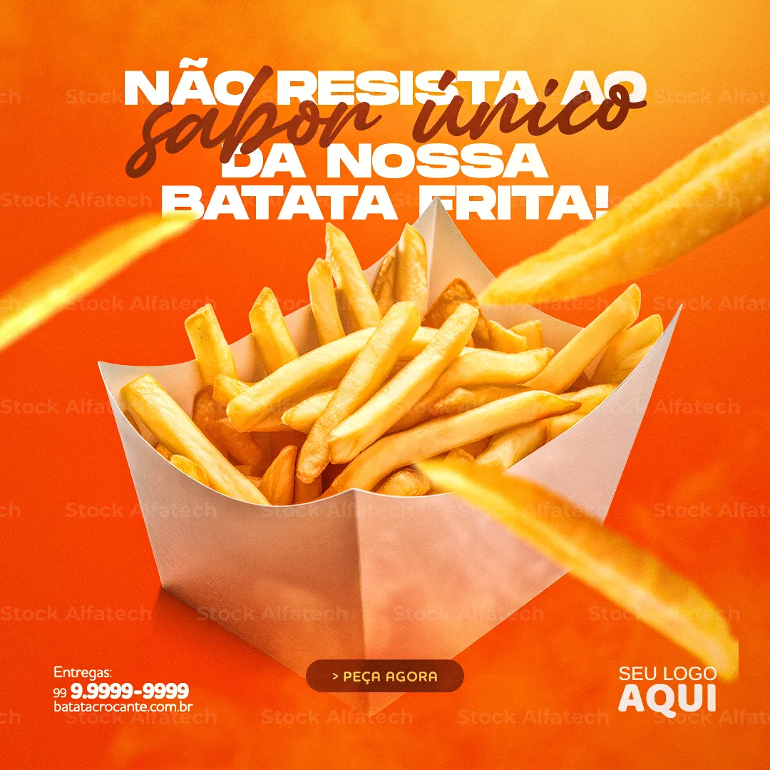 Oferta especial de batata frita — Psd flyer 100% editável