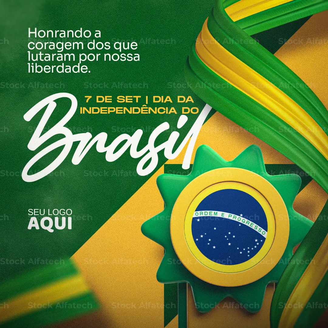 Homenagem ao Brasil no Dia da Independência — Psd flyer 100% editável
