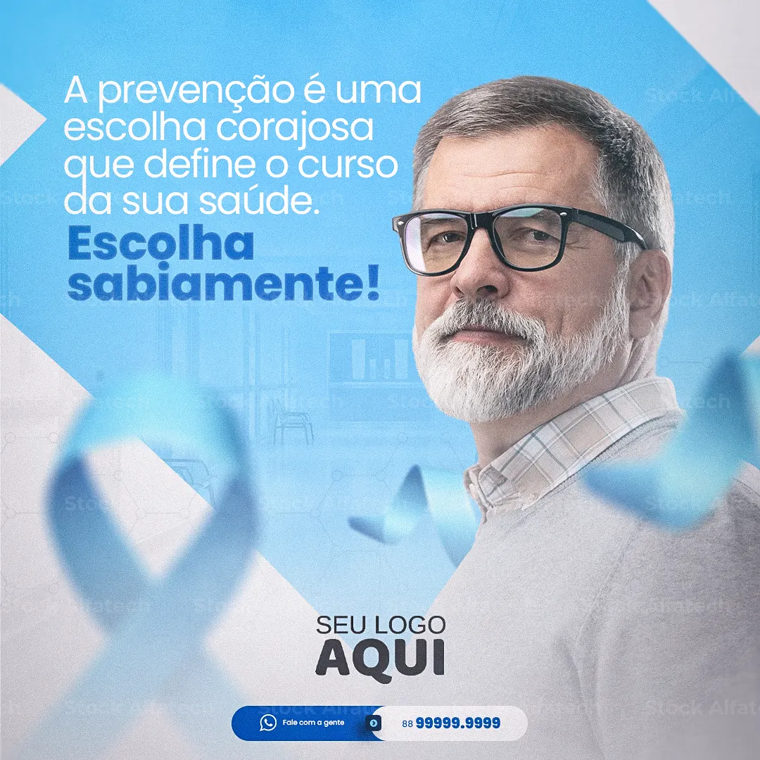 Psd flyer 100% editável para divulgação do mês Novembro Azul