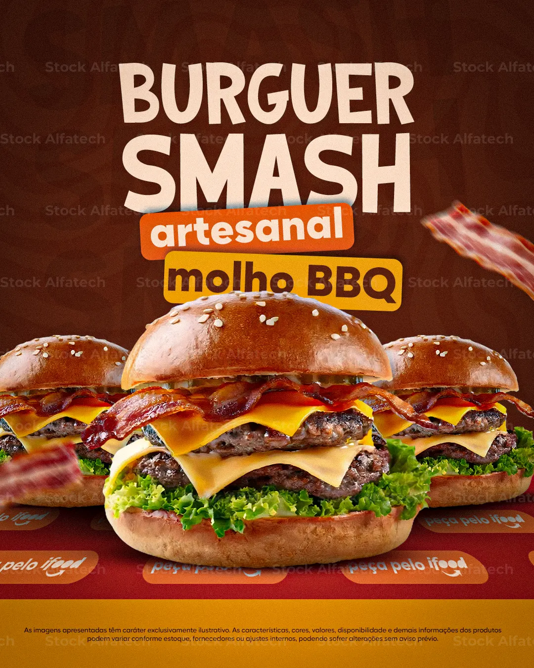 Hamburgueria no Feed com sabor que abre o apetite na hora — Psd flyer 100% editável