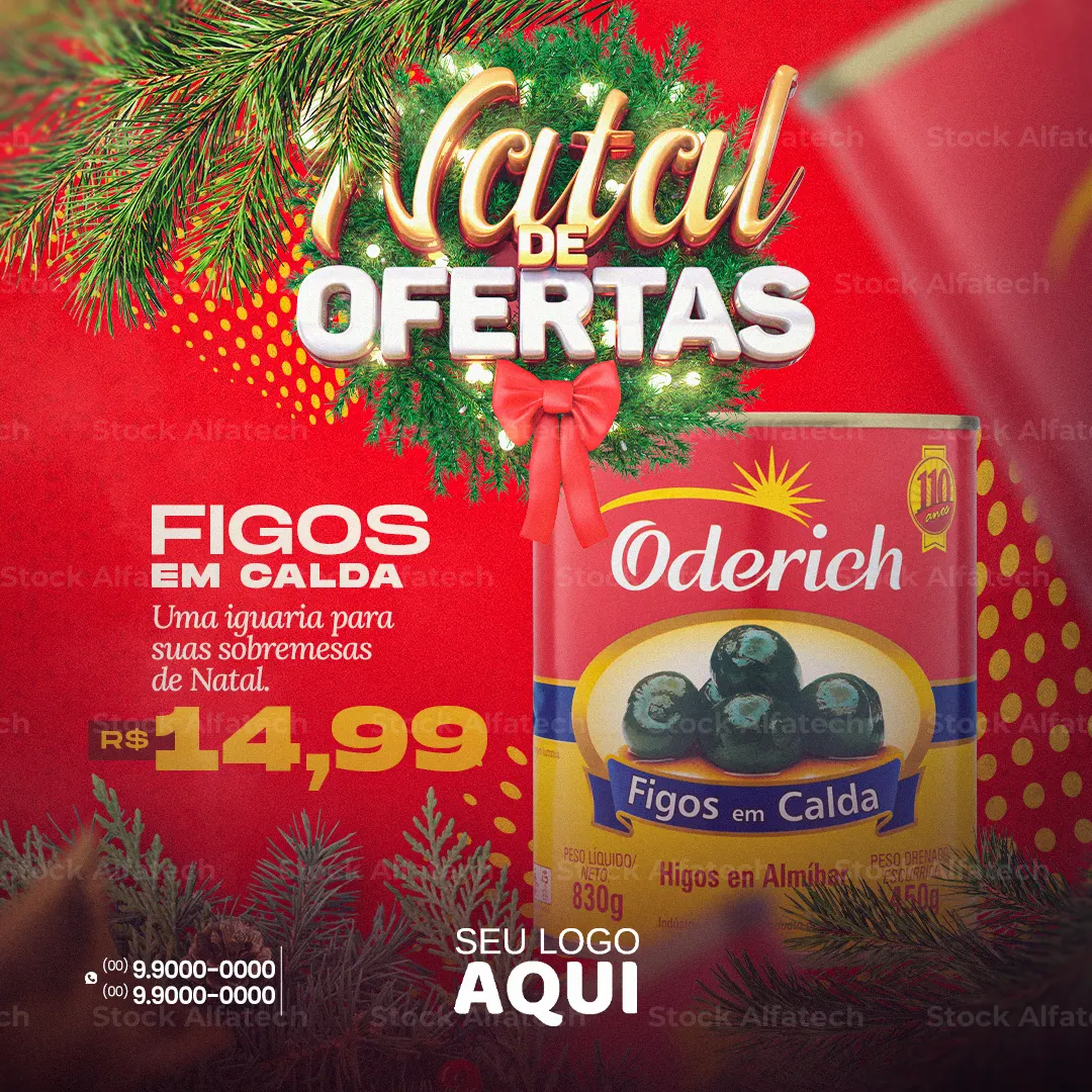 Psd flyer 100% editável para supermercado com ceia natalina completa
