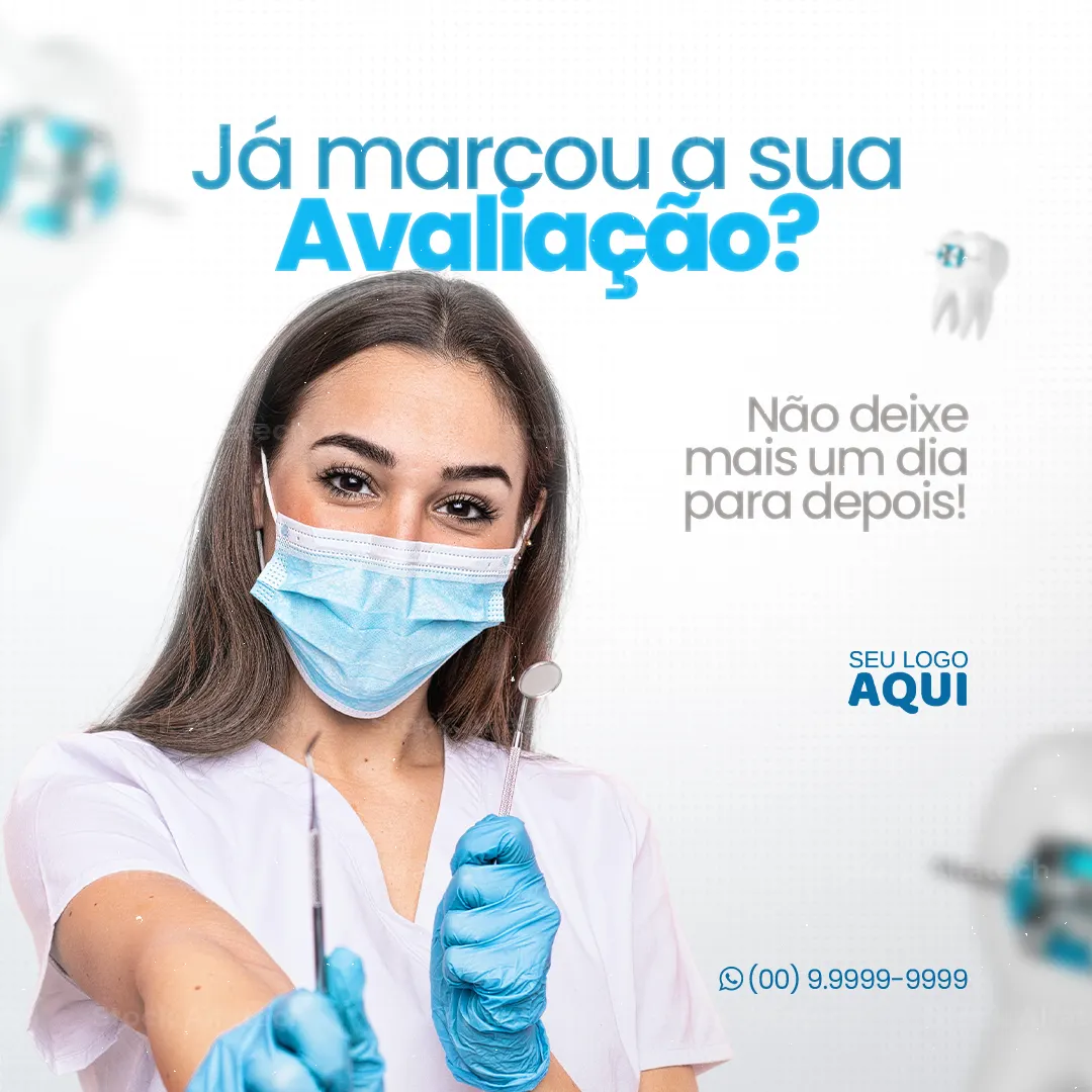 Psd flyer 100% editável para tratamento odontológico completo