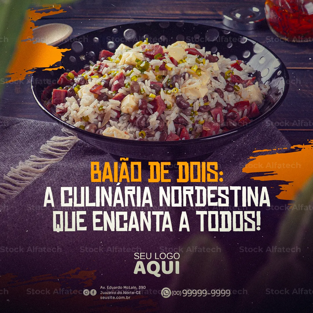 Prato cheio de sabor nordestino — Psd flyer 100% editável