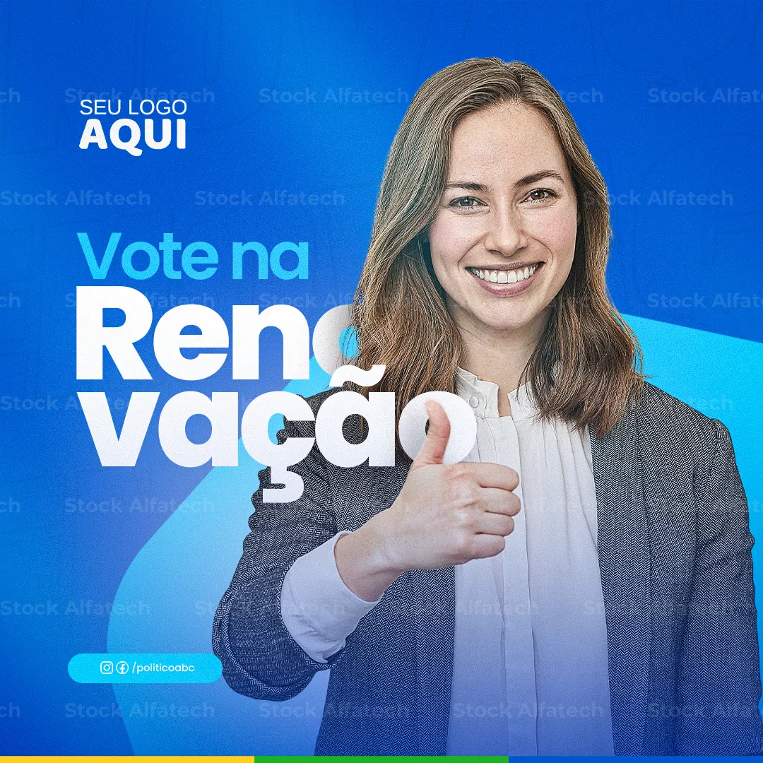 Psd flyer 100% editável para candidato com mensagem de confiança