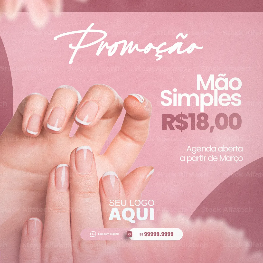 Spa dos pés e manicure em Psd flyer 100% editável
