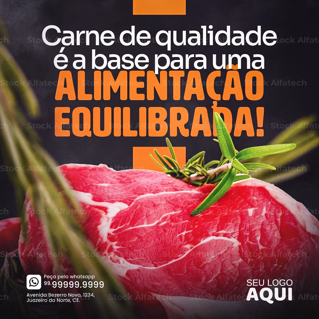 Açougue com ofertas para toda a família — Psd flyer 100% editável