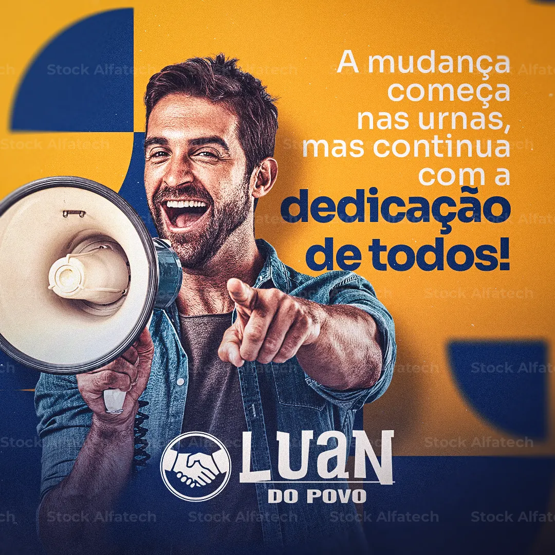 Candidato com campanha moderna em Psd flyer 100% editável