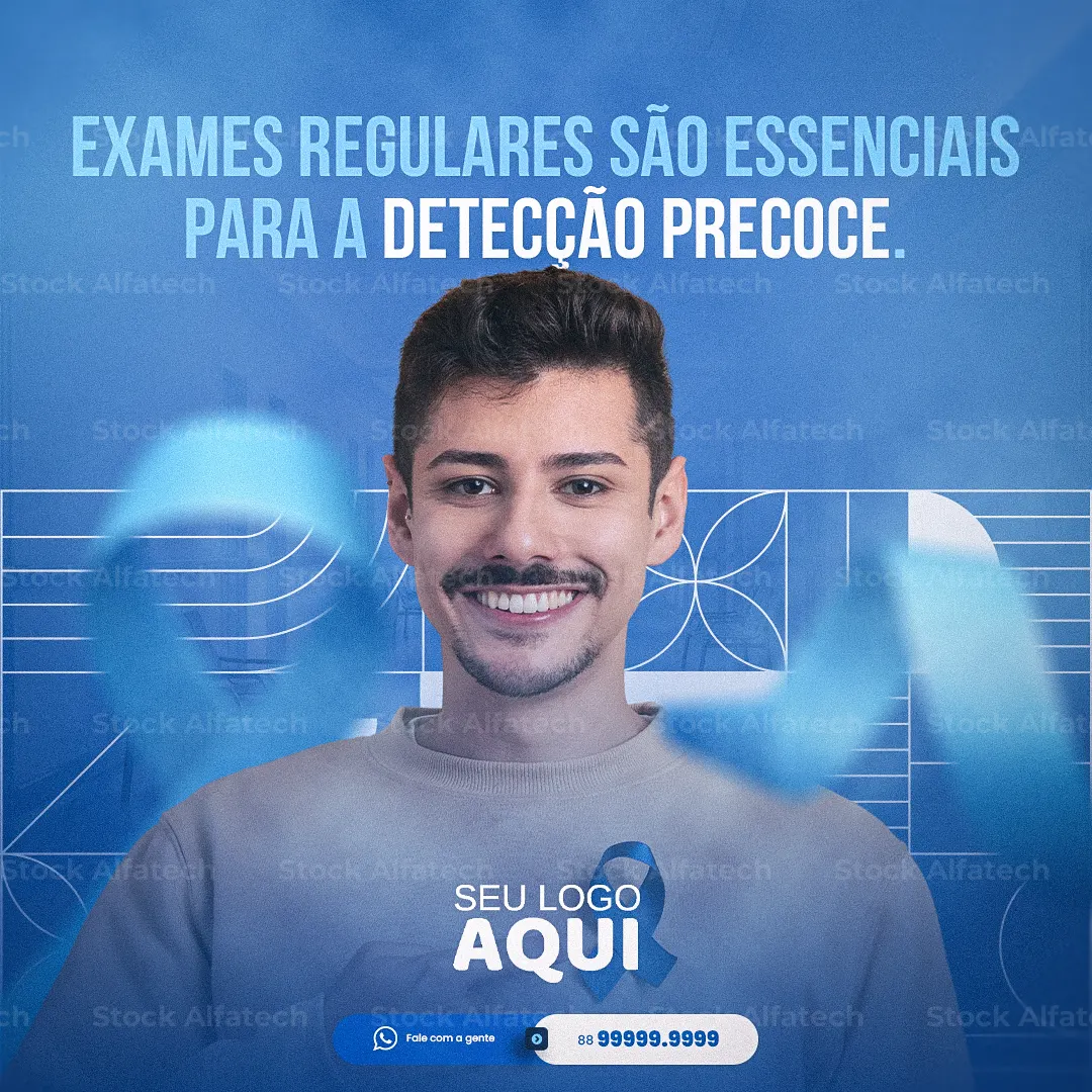 Psd flyer 100% editável com chamada para prevenção no Novembro Azul