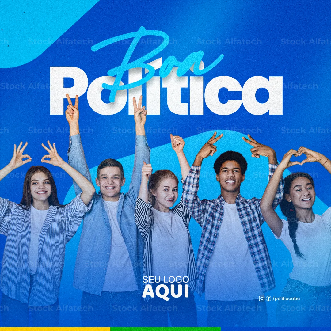 Candidato com comunicação política em Psd flyer 100% editável
