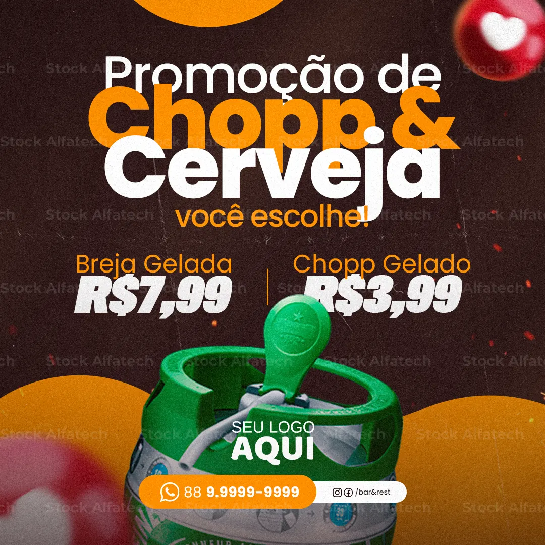 Promoção de Chopp e cerveja