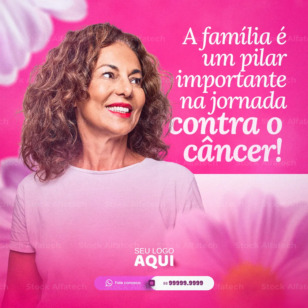 Outubro Rosa com arte clean e profissional — Psd flyer 100% editável