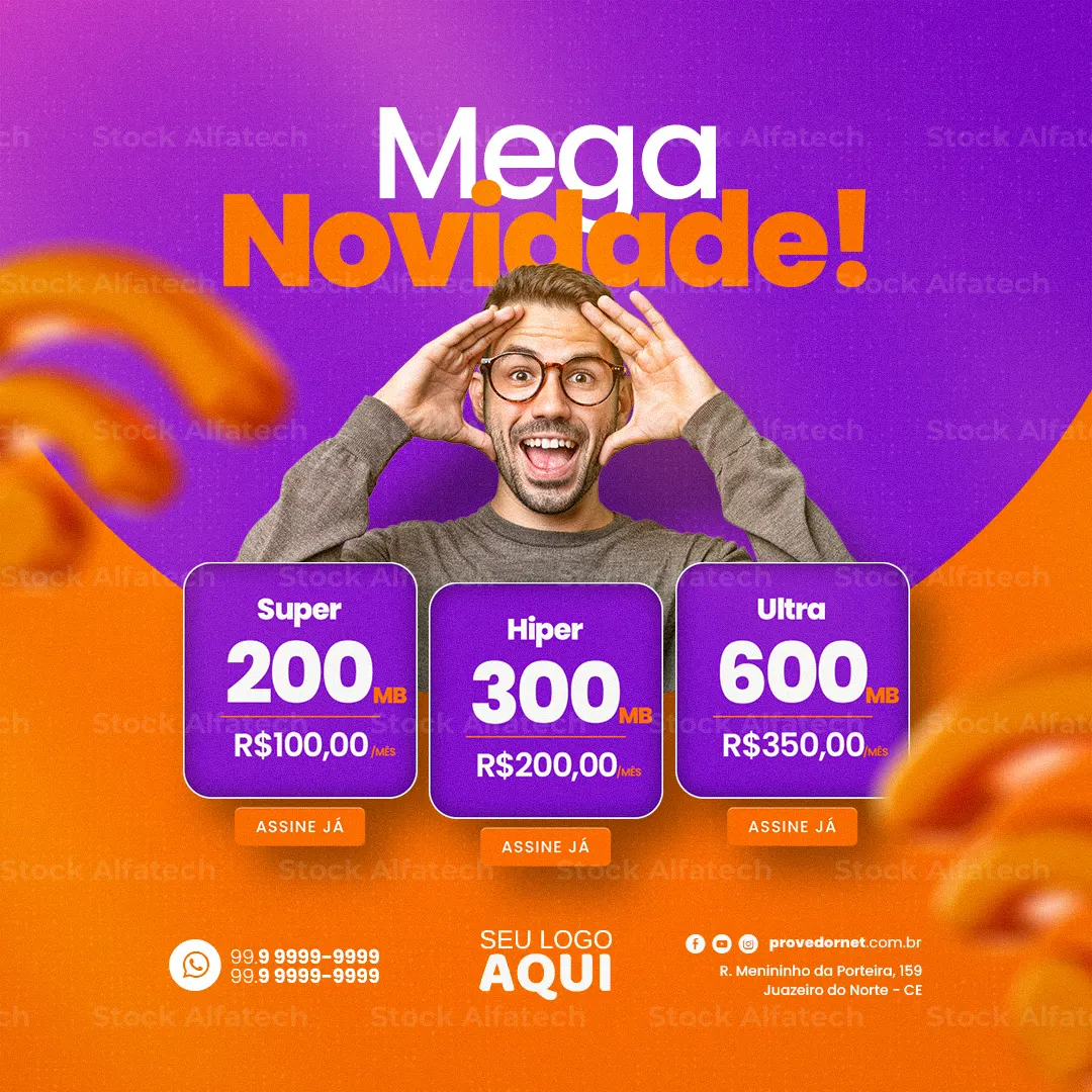 Internet sem complicação para sua família em Psd flyer 100% editável