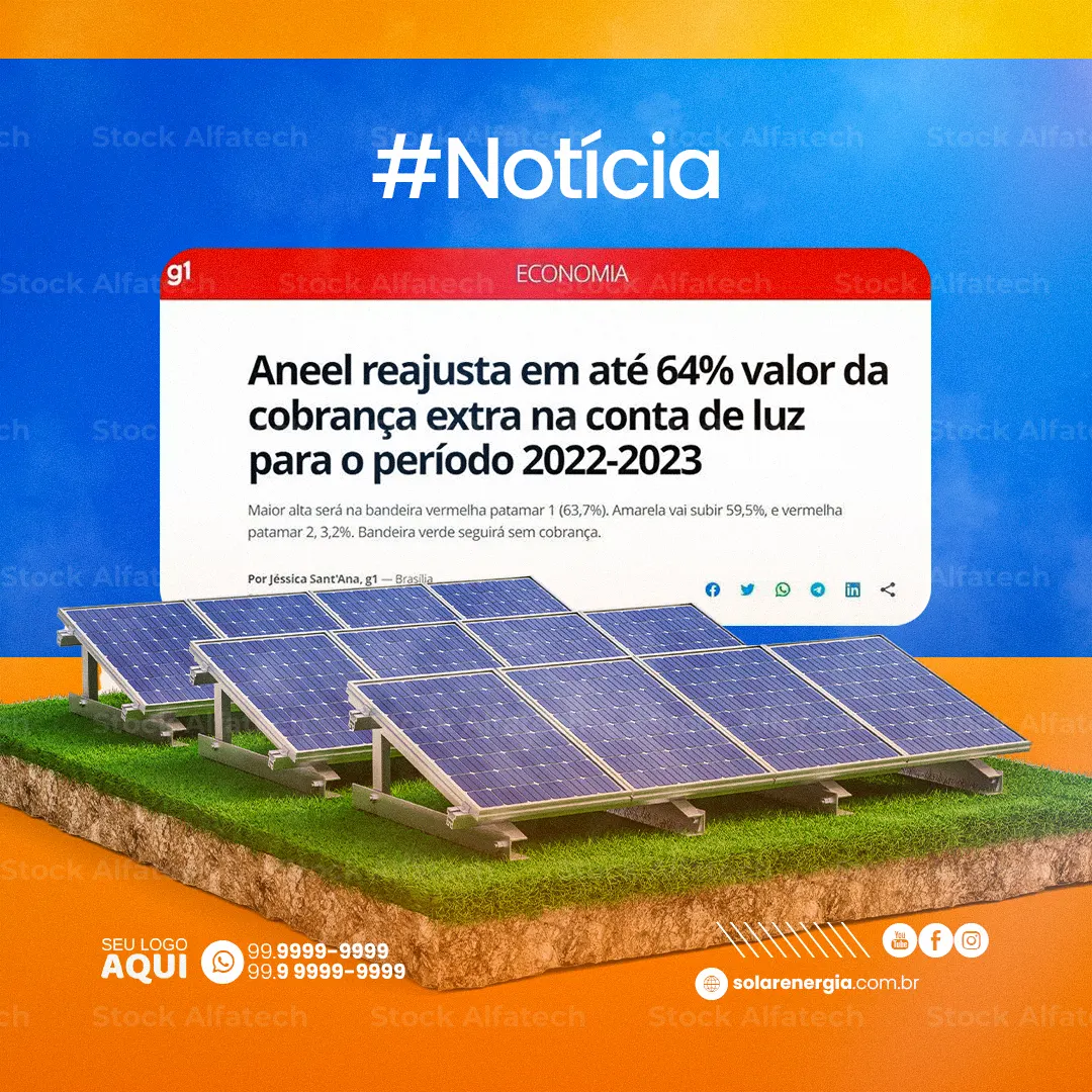 Psd flyer 100% editável para sistema solar fotovoltaico completo