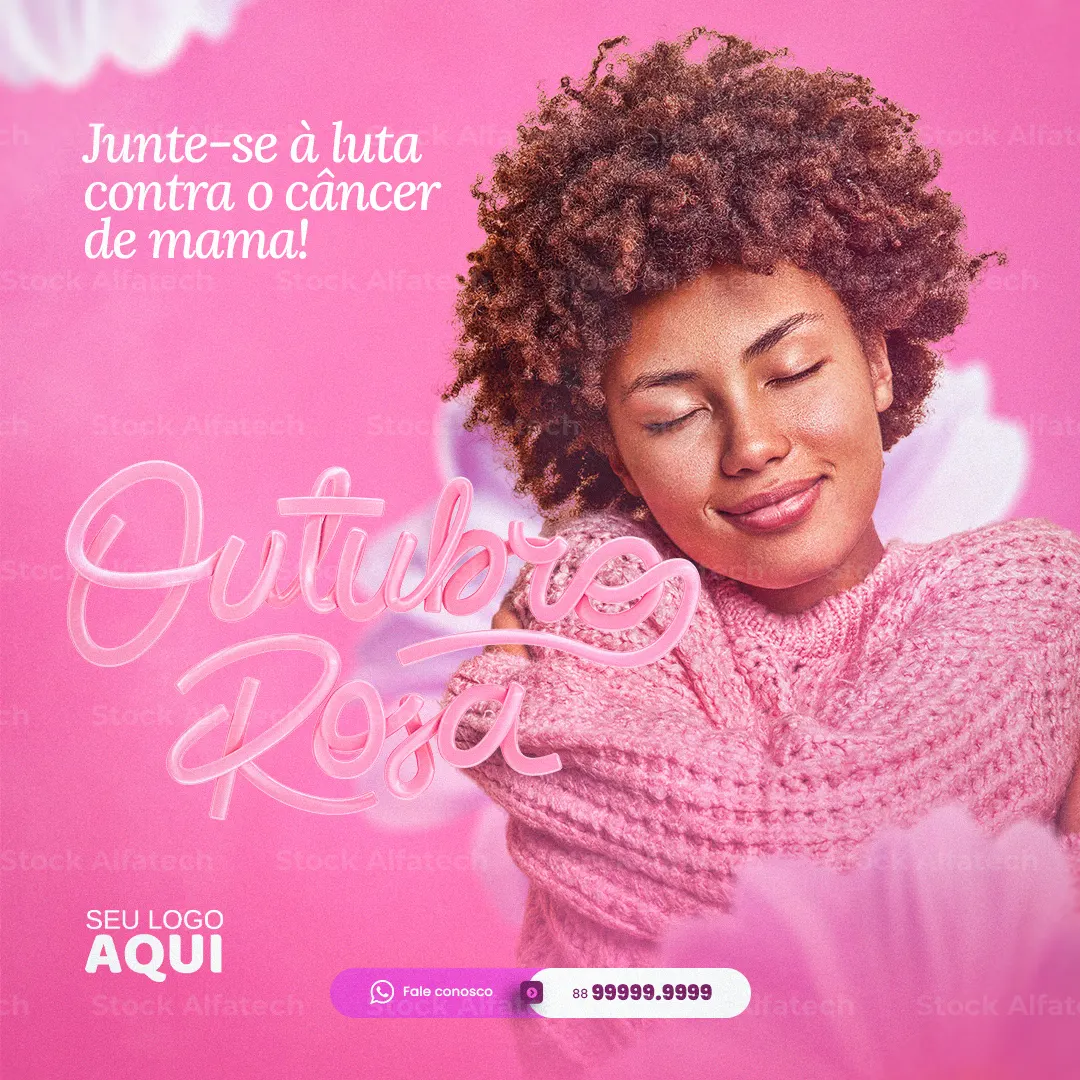 Psd flyer 100% editável para Outubro Rosa com campanha de conscientização