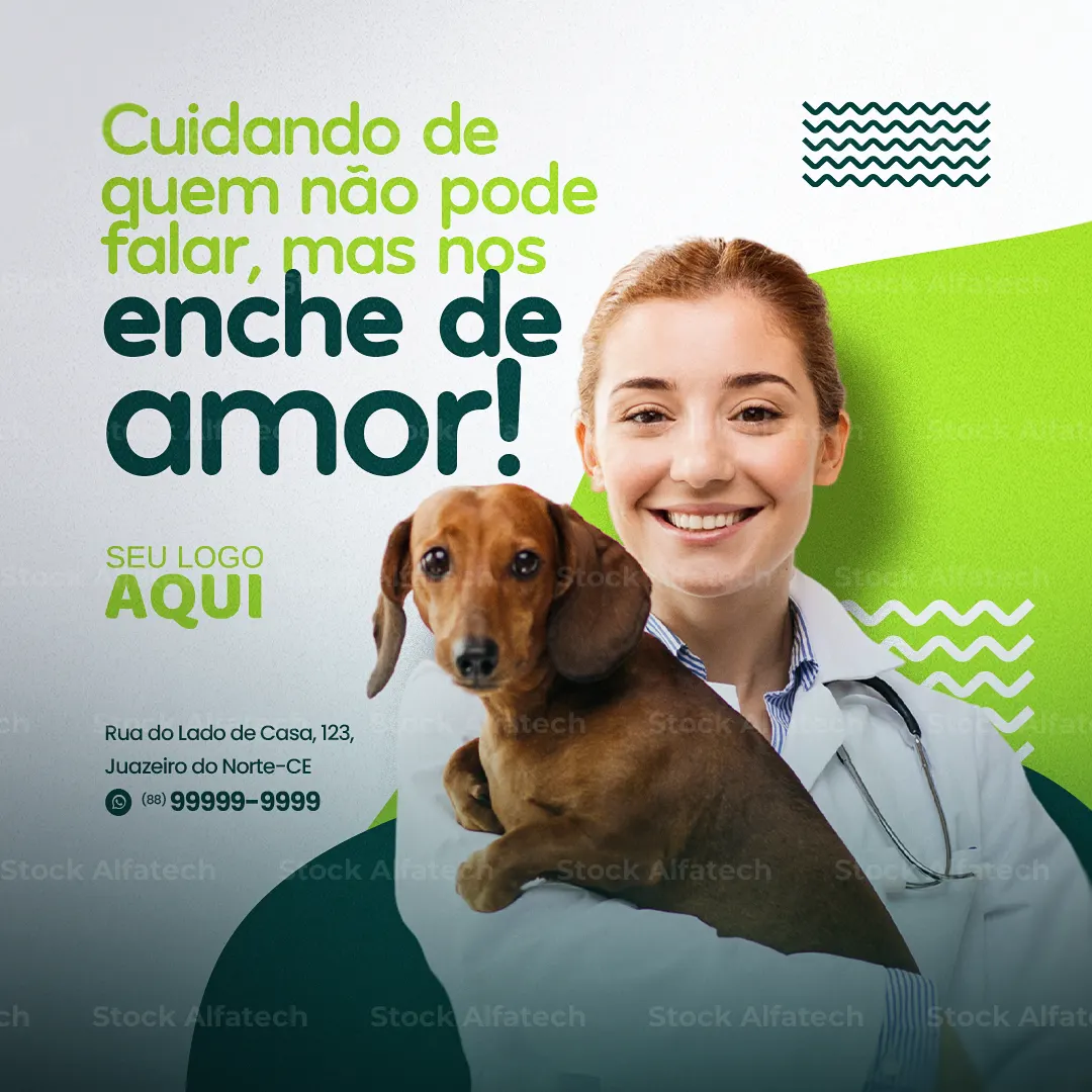 Consulta veterinária para cuidar do seu melhor amigo em Psd flyer 100% editável