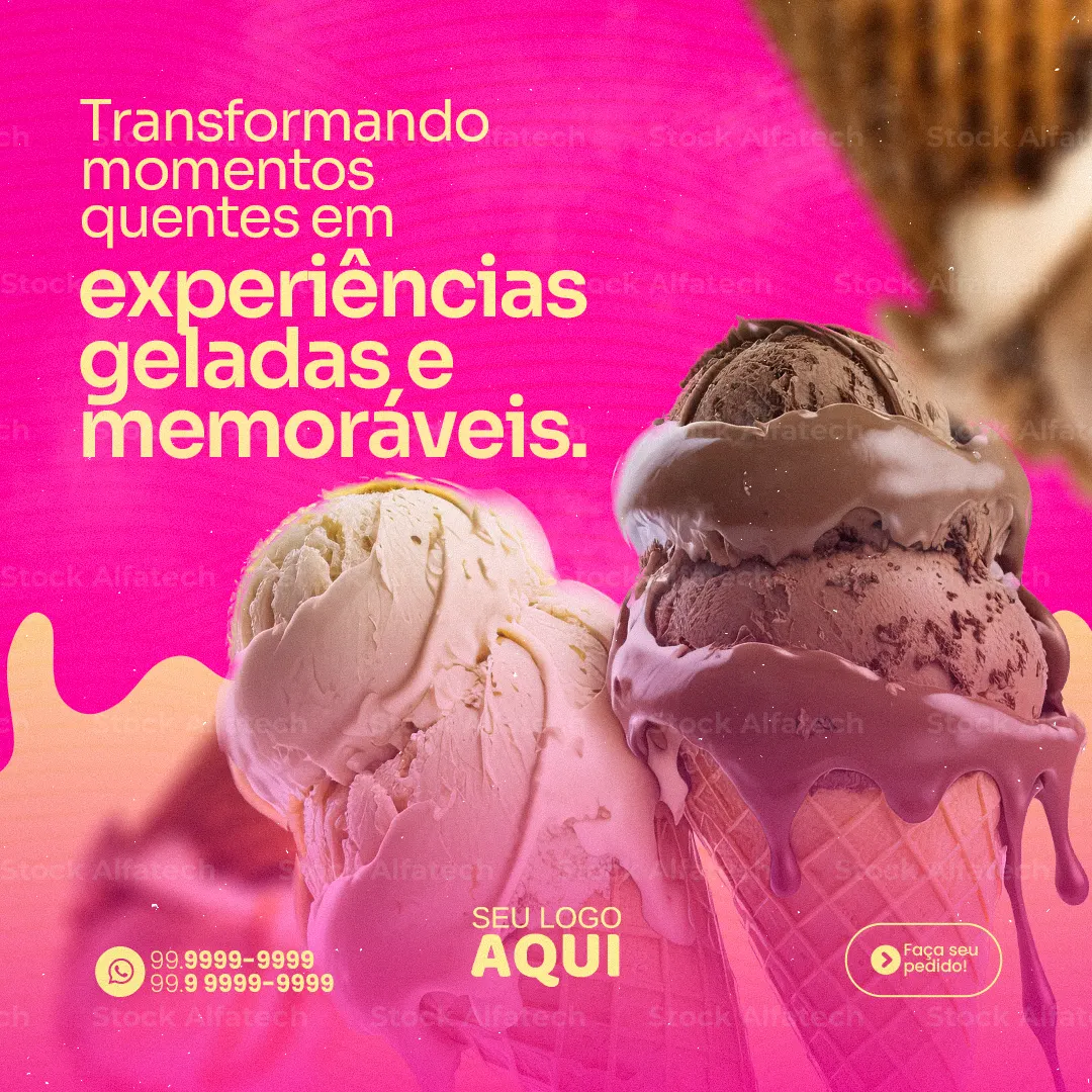 Sorveteria com promoção especial — Psd flyer 100% editável