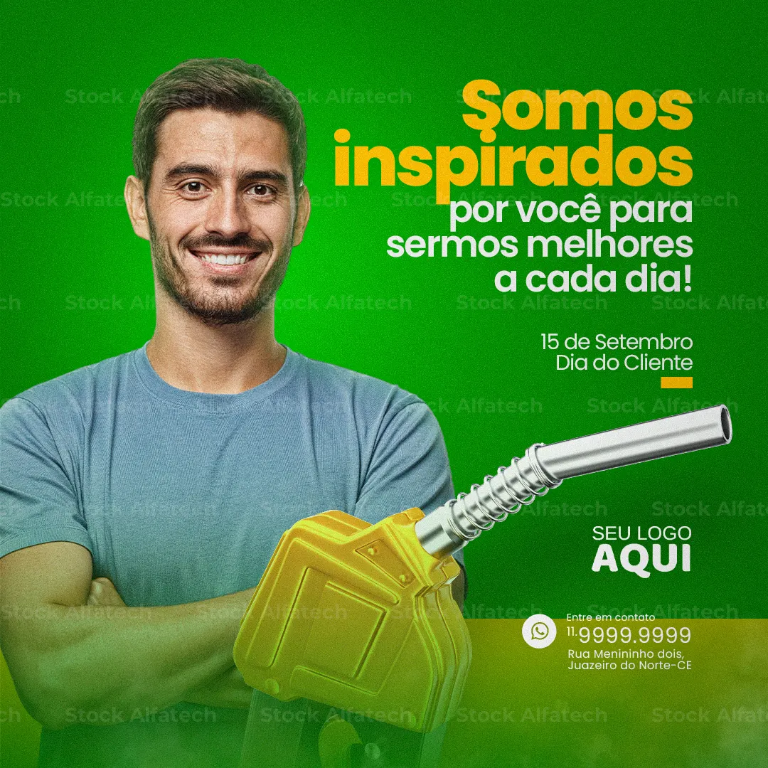 Troca de óleo e abastecimento em Psd flyer 100% editável