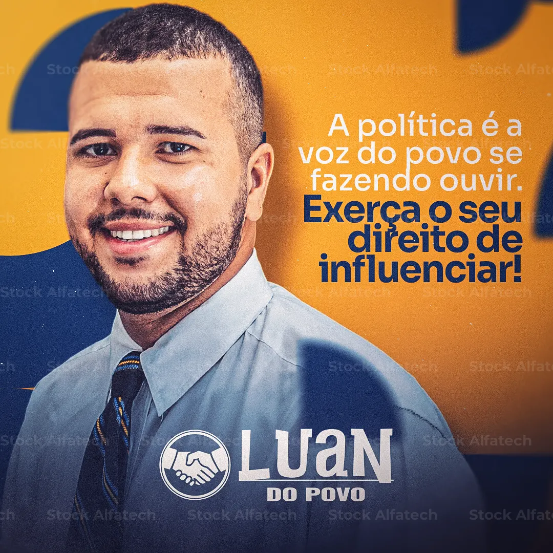 Candidato que escuta a população em Psd flyer 100% editável