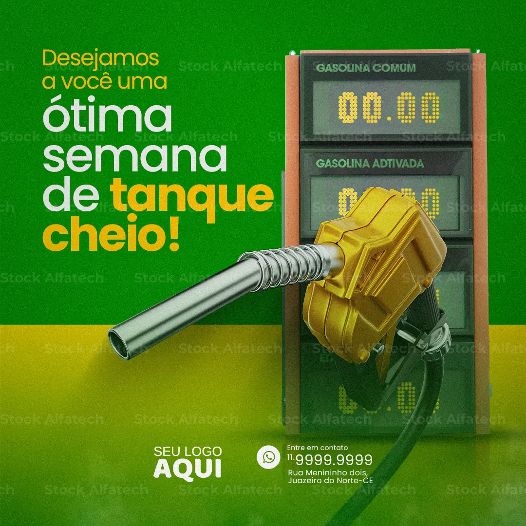 Psd flyer 100% editável para posto com gasolina de qualidade