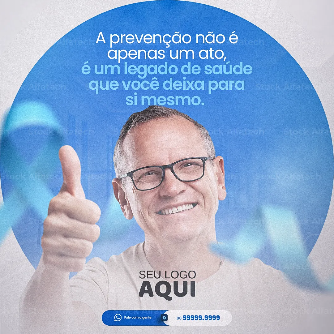 Apoie essa causa no Novembro Azul em Psd flyer 100% editável