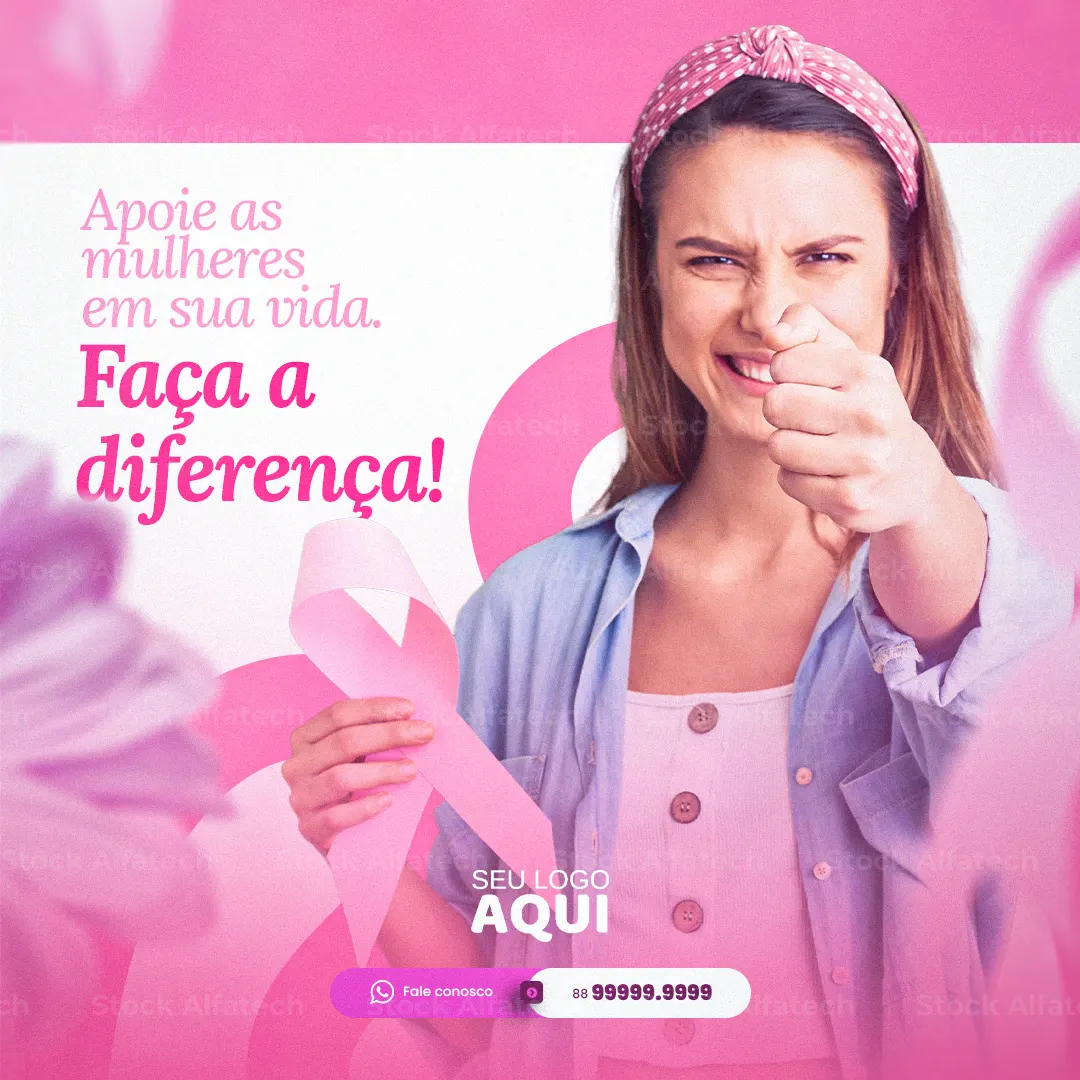 Psd flyer 100% editável para post de conscientização feminina