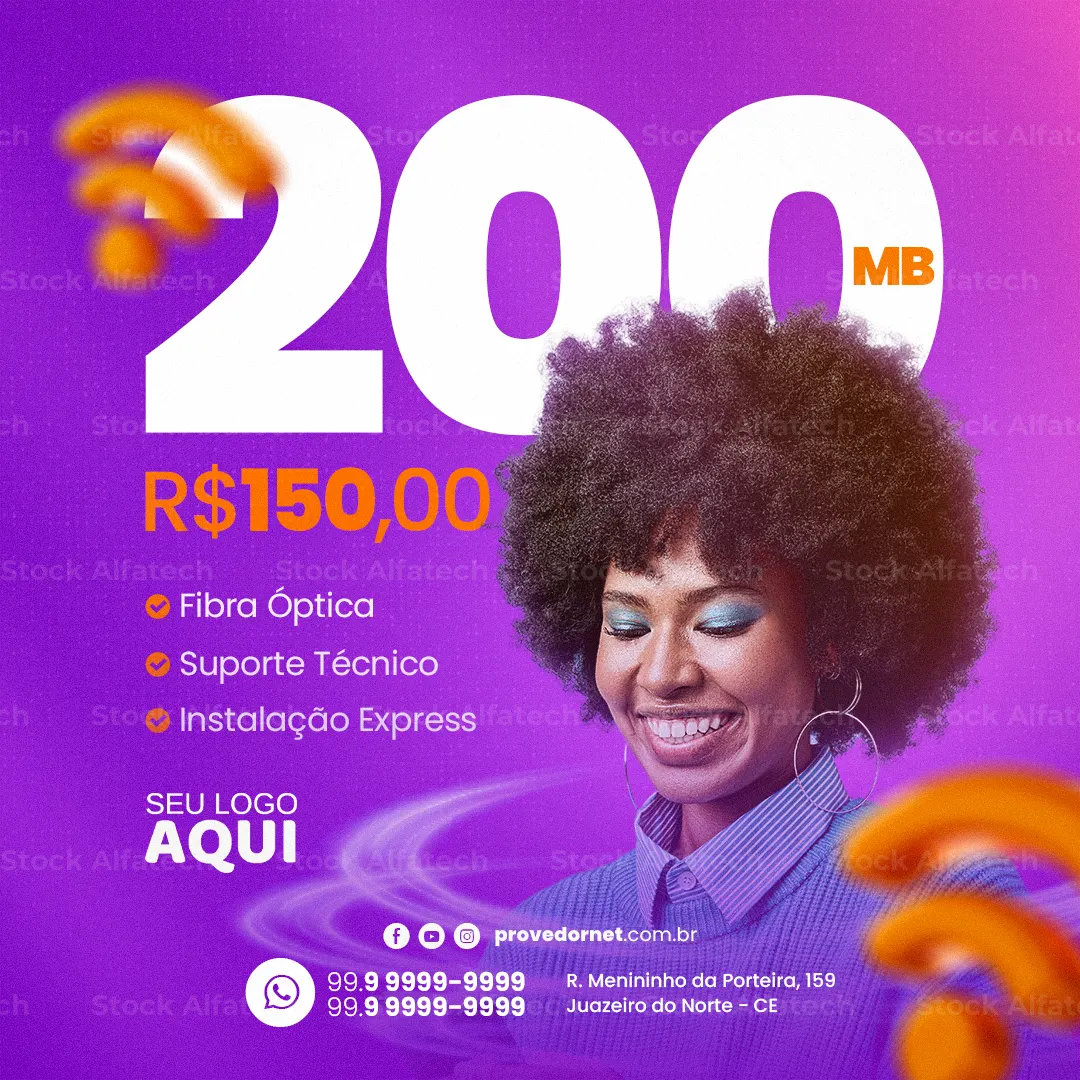 Internet para streaming, games e home office em Psd flyer 100% editável