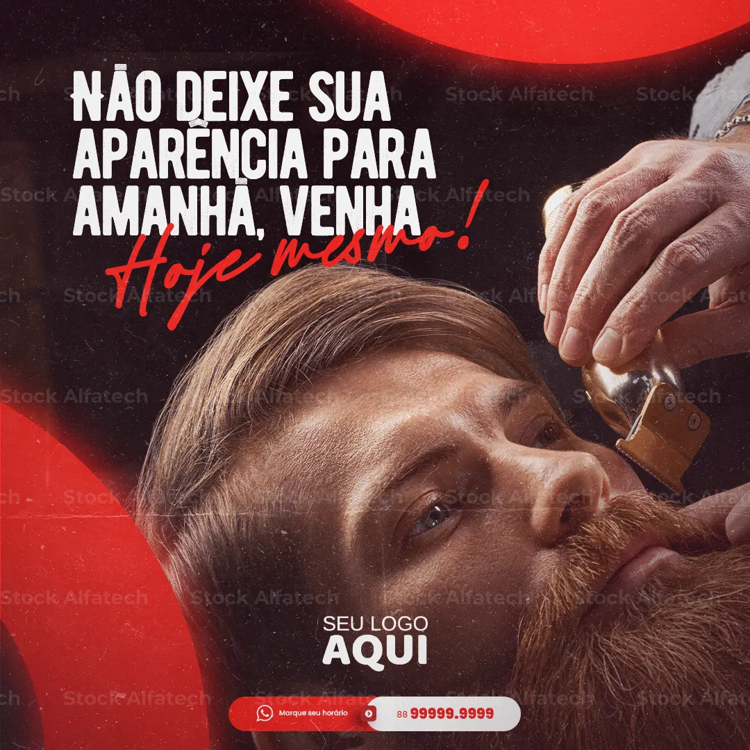 Psd flyer 100% editável para divulgação de dia do cliente na barbearia