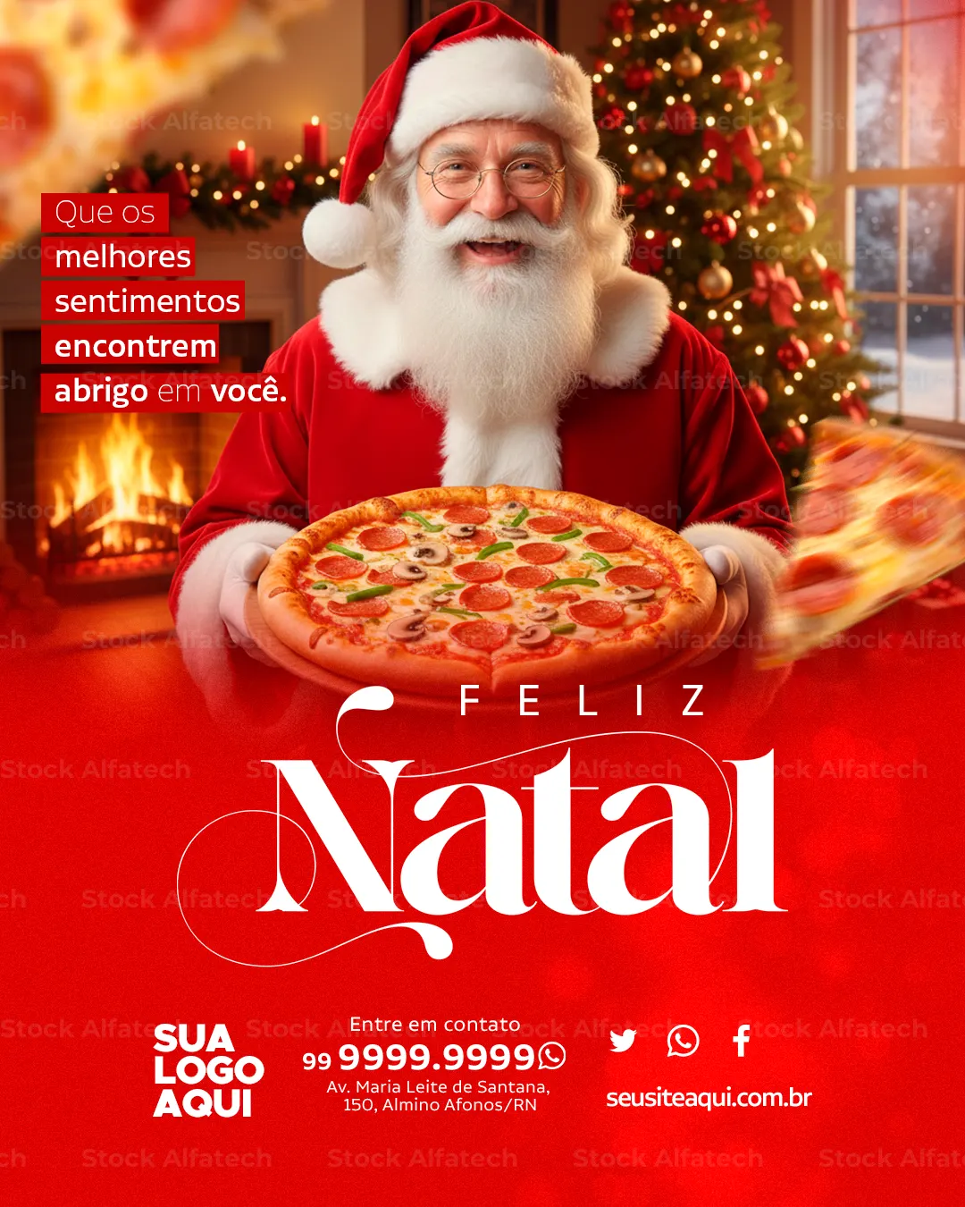 Feliz Natal com muito queijo e sabor: campanha temática para aquecer as vendas — Psd feed 100% editável