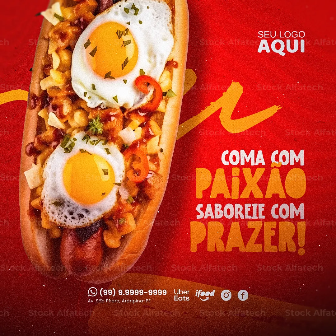 Aquele hotdog que todo mundo ama — Psd flyer 100% editável
