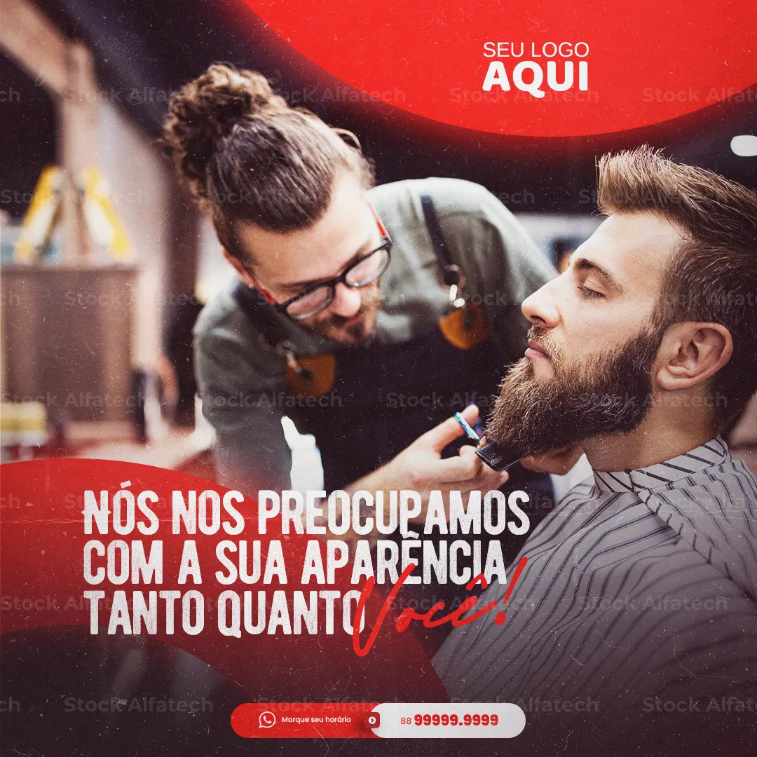 Dia de cuidar do visual na barbearia — Psd flyer 100% editável