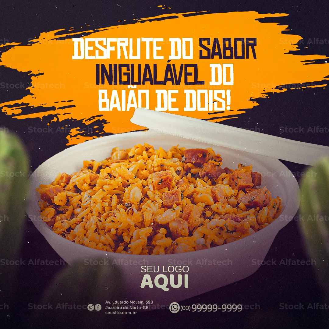 Psd flyer 100% editável para restaurante com prato nordestino