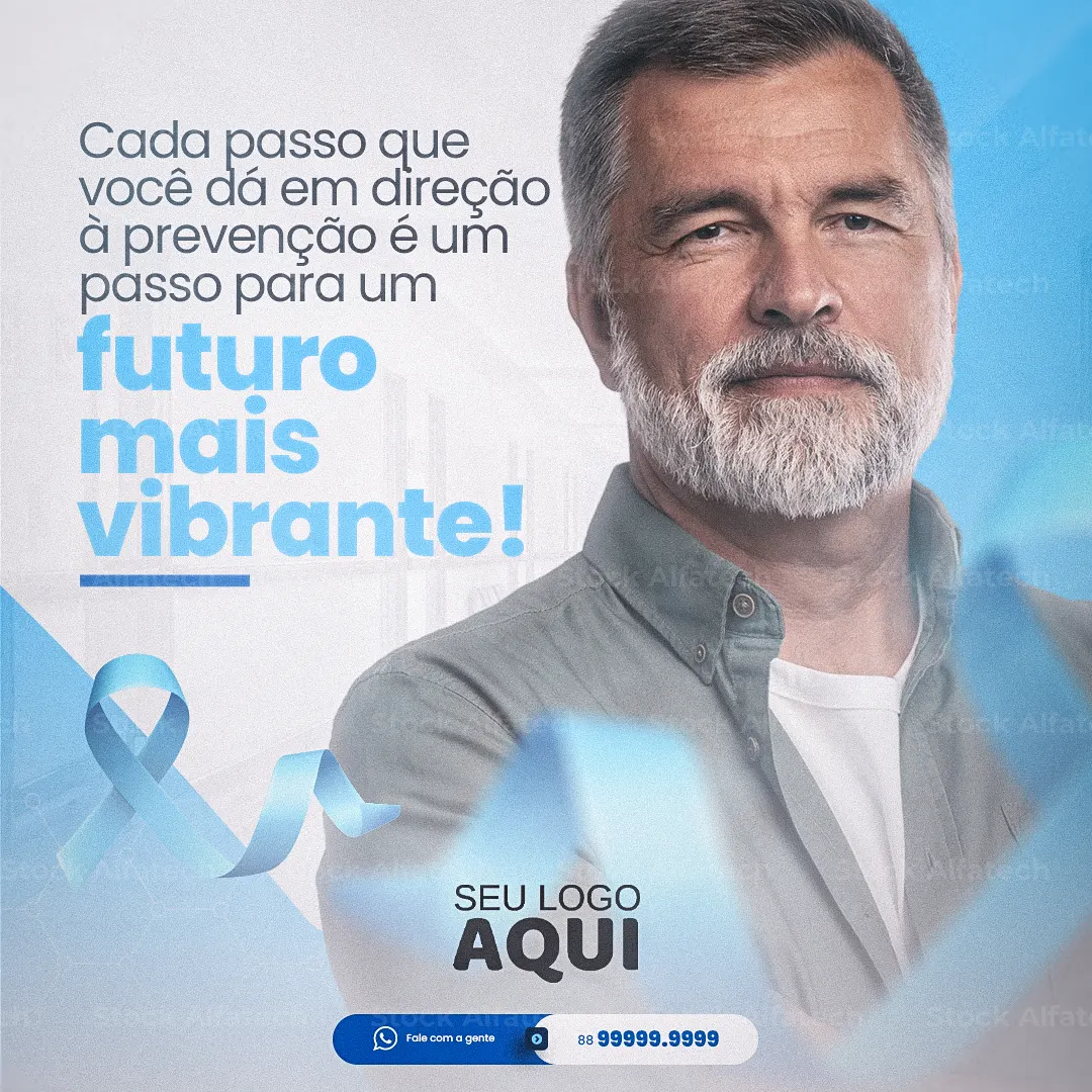 Campanha azul pela saúde do homem — Psd flyer 100% editável