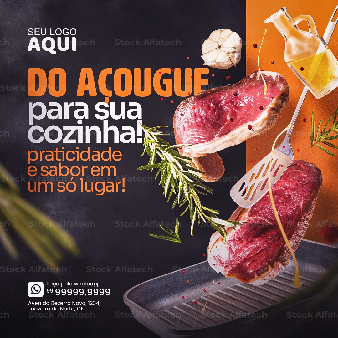 Cortes selecionados para sua família — Psd flyer 100% editável