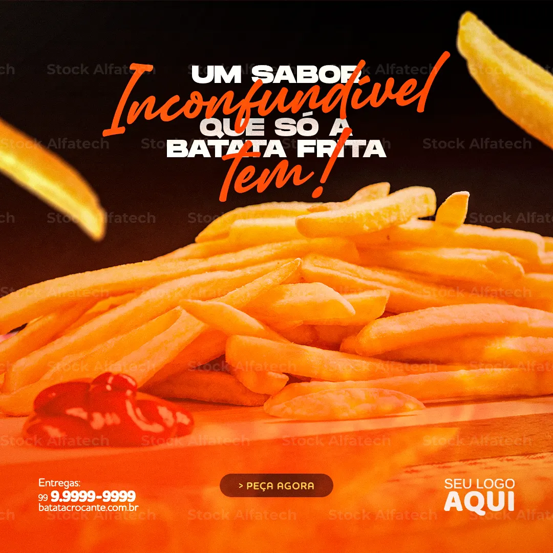 Batata frita no capricho para sua lanchonete — Psd flyer 100% editável