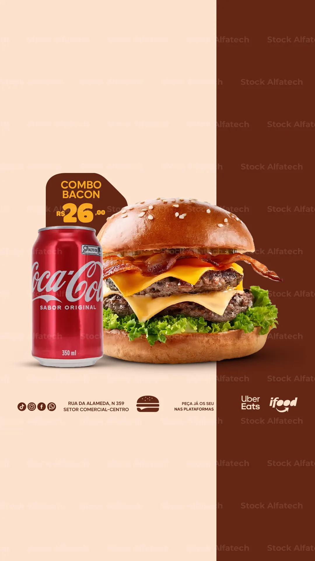 Stories promocional para hamburgueria — Psd flyer 100% editável
