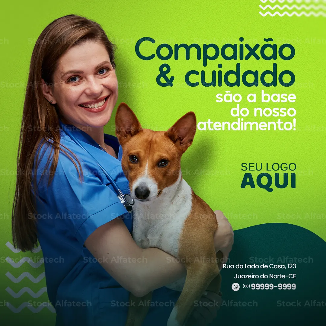 Vacinação pet com segurança — Psd flyer 100% editável