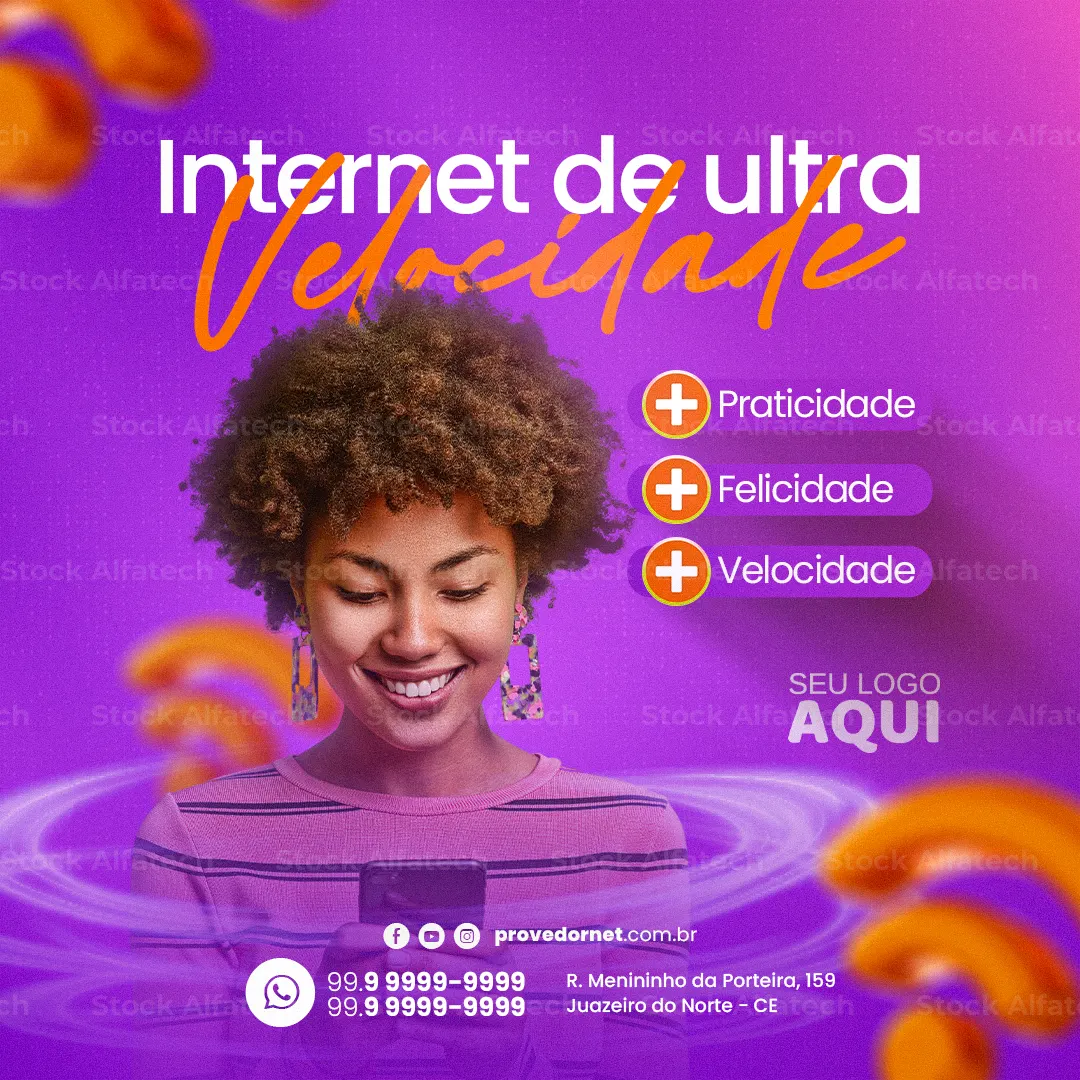 Psd flyer 100% editável para internet com planos acessíveis