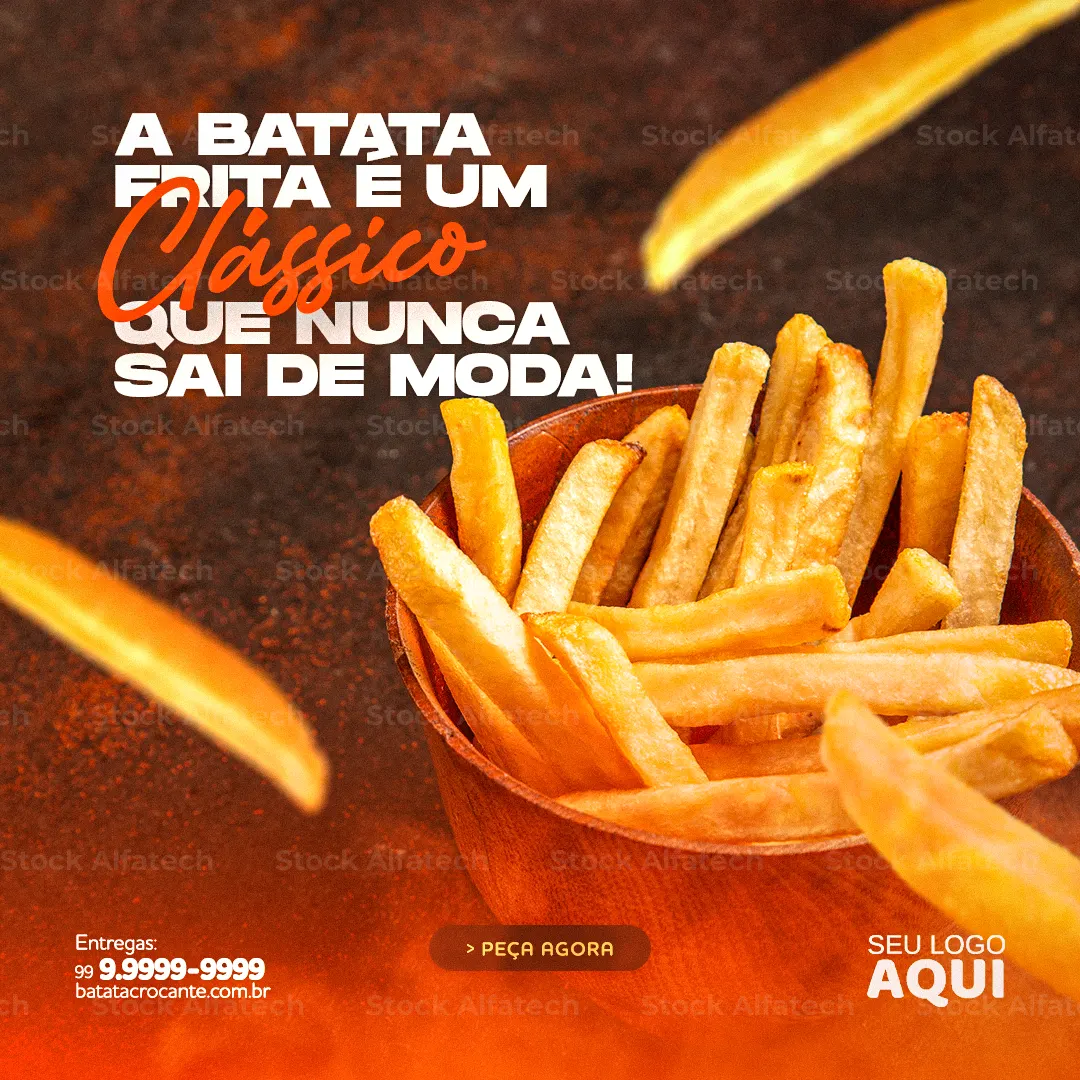 Aquela batata frita que todo mundo ama — Psd flyer 100% editável