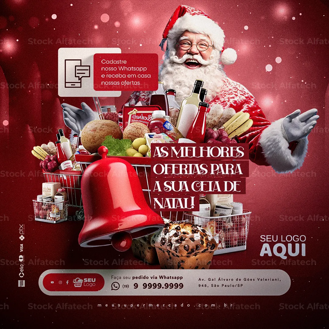 Então é Natal com amor, paz e alegria em Psd flyer 100% editável