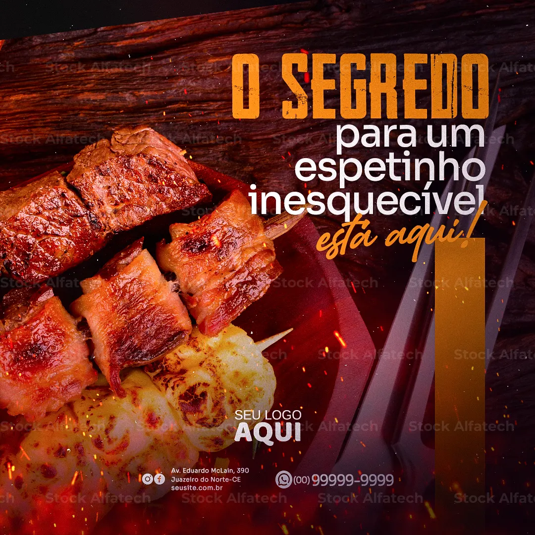 Aquele espetinho que todo mundo gosta — Psd flyer 100% editável