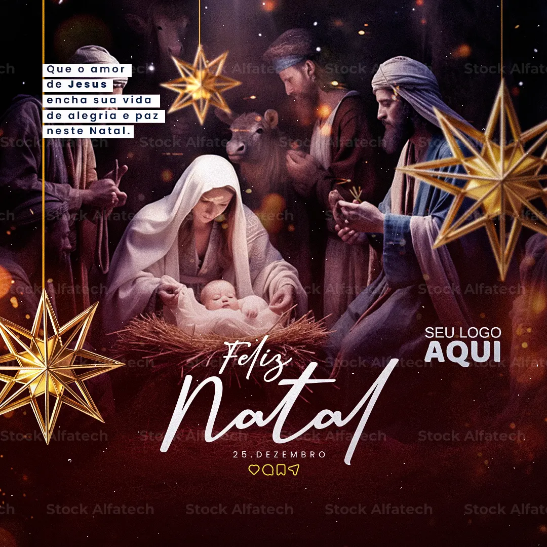 Natal com carinho para clientes em Psd flyer 100% editável