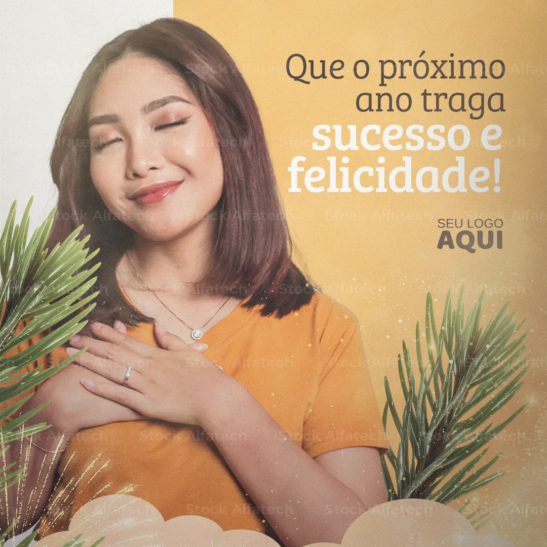 Ano Novo com paz, alegria e celebração em Psd flyer 100% editável